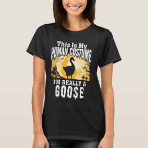 T-shirt C'Est Mon Costume Humain Je Suis Vraiment Une Oie