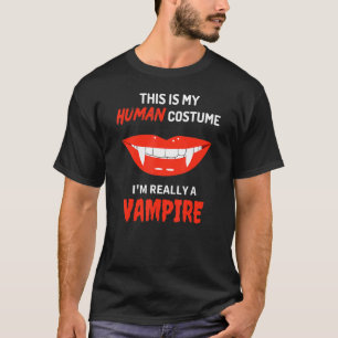 T-shirt C'est mon costume humain Je suis vraiment une sall