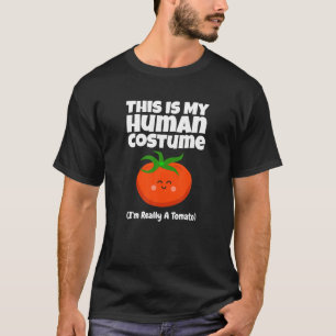 T-shirt C'est Mon Costume Humain Tomate Enfants Et Vegans