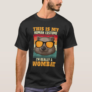 T-shirt C'est mon costume, je suis vraiment un wombat