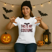 T-shirt C'Est Mon Costume Laisser Un Texte Effrayant Hallo
