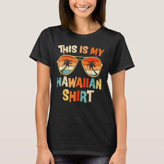 T-shirt C'Est Mon Costume Luau Tropical Hawaïen H (Devant)