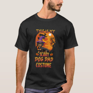 T-shirt C'Est Mon Costume Papa Chien Effrayant Dachshund C