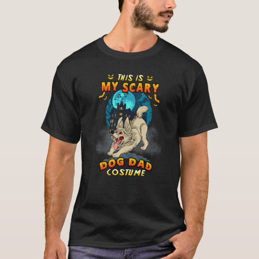 T-shirt C'Est Mon Costume Papa Chien Effrayant Halloween C (Devant)