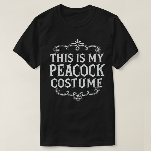 T-shirt C'Est Mon Costume Peacock Drôle Halloween Lazy (Design devant)