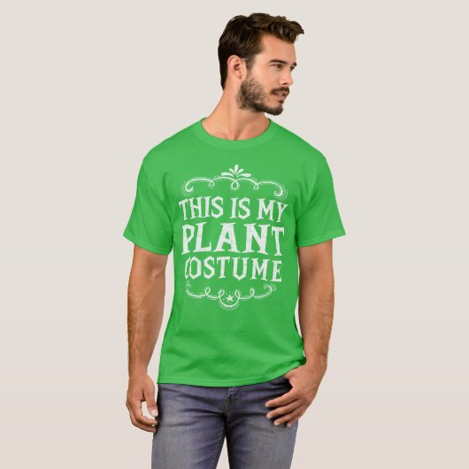 T-shirt C'Est Mon Costume Plante Drôle Halloween Lazy (Devant entier)