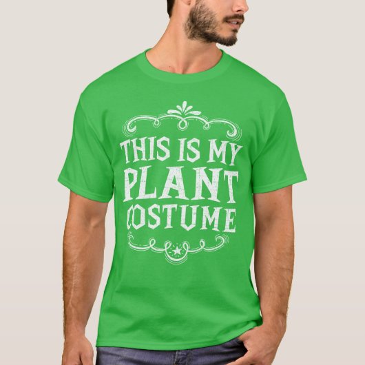 T-shirt C'Est Mon Costume Plante Drôle Halloween Lazy (Devant)