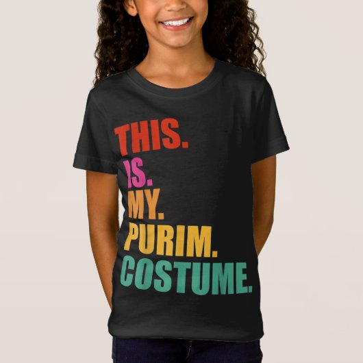 T-Shirt C'est mon costume Purim drôle Juif (Devant)