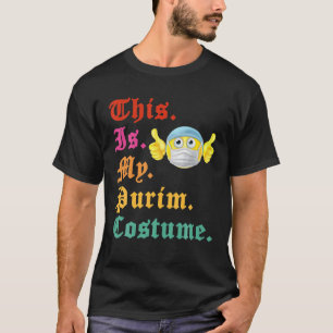 T-shirt C'Est Mon Costume Purim Drôle Masque Visage Juif D
