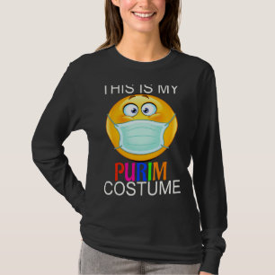 T-shirt C'est mon costume Purim drôle Visage Juif Masque 1