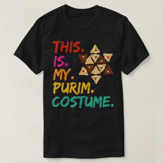 T-shirt C'est mon costume Purim juif Hamantaschen Magen (Design devant)