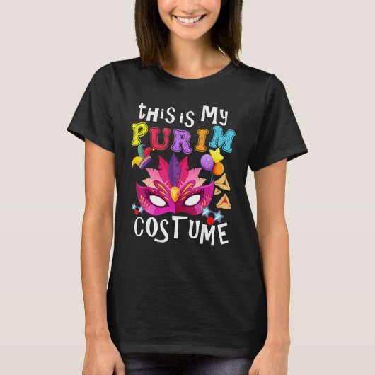 T-shirt C'Est Mon Costume Purim Juif Joyeux Purim Hamant (Devant)