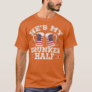 T-shirt C'est mon coureur à moitié drôle Bière Couple Corr