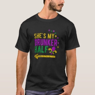 T-shirt C'est mon coureur Moitié Mardi Gras Couples ivre T