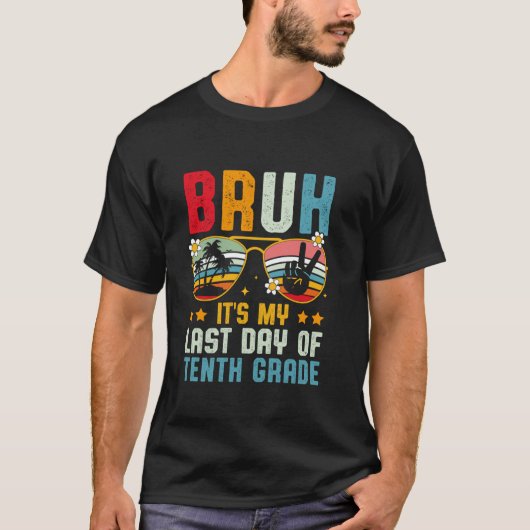 T-shirt C'est mon dernier jour de seconde, fin de l'école (Devant)