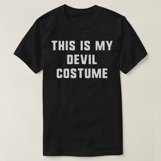 T-shirt C'Est Mon Diable Costume Halloween Facile Lazy (Design devant)