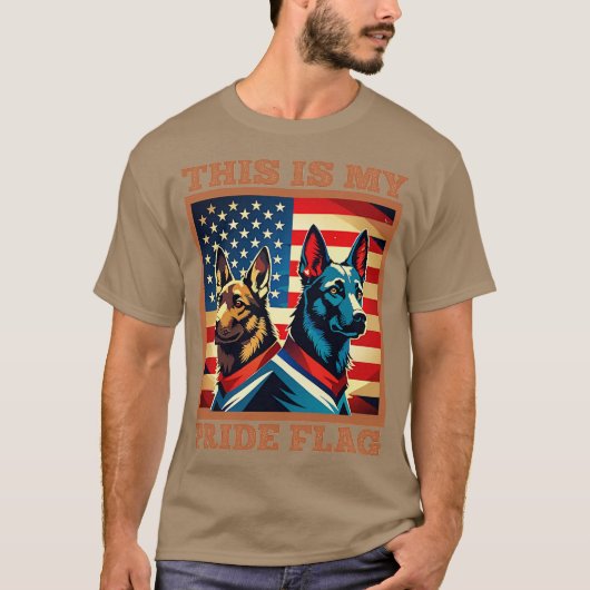 T-shirt C'est mon drapeau de fierté Pride Dogs (Devant)