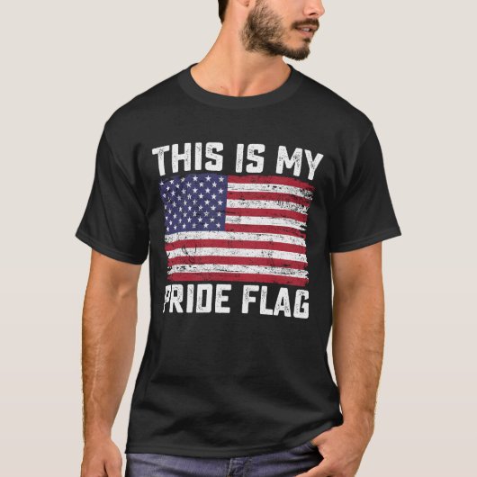 T-shirt C'est mon drapeau de fierté USA (Devant)