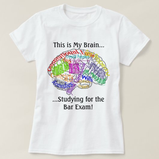 T-shirt C'est mon examen du barreau de cerveau… (Design devant)