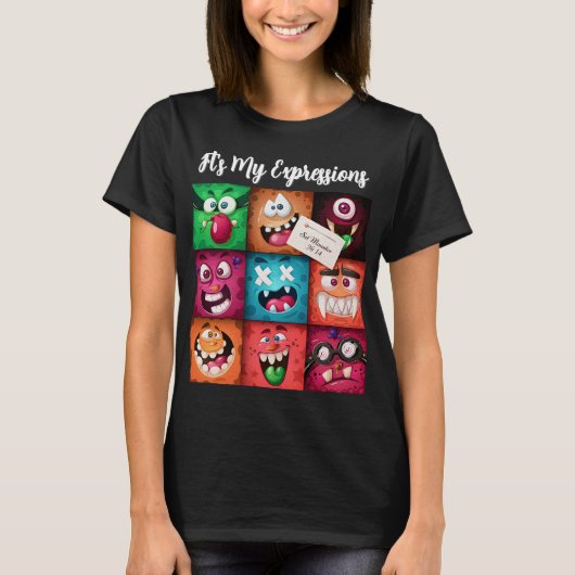 T-shirt C'est mon expression V6 (Devant)