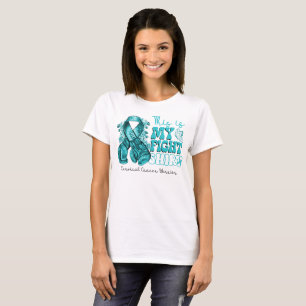T-shirt C'est mon guerrier du cancer du col utérin