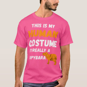 T-shirt C'Est Mon Humain Je Suis Vraiment Capybara