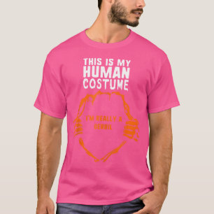 T-shirt C'Est Mon Humain Je Suis Vraiment Gerbil Halloween