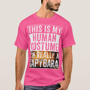 T-shirt C'Est Mon Humain Je Suis Vraiment Un Halloween Cap