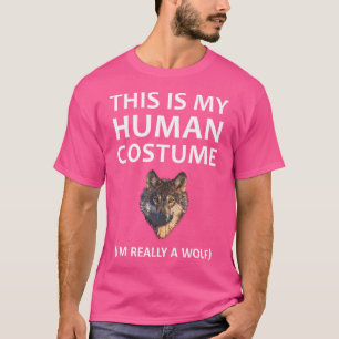 T-shirt C'Est Mon Humain Je Suis Vraiment Un Halloween Wol