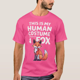 T-shirt C'Est Mon Humain Je Suis Vraiment Un Renard