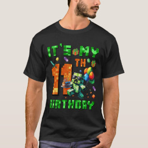 T-shirt C'est mon jeu vidéo numérique pixelisé pour mon 11