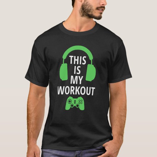 T-shirt C'EST MON JEU WORKOUT conception de joueur (Devant)