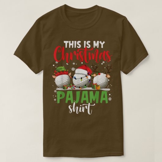 T-shirt C'Est Mon Jour De Noël Pajama Golf Reindeer Père N (Design devant)