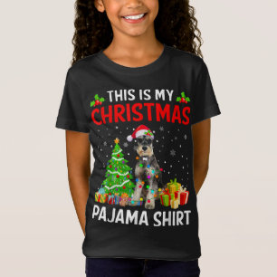T-Shirt C'Est Mon Jour De Noël Schnauzer Chien Pyjama Xmas