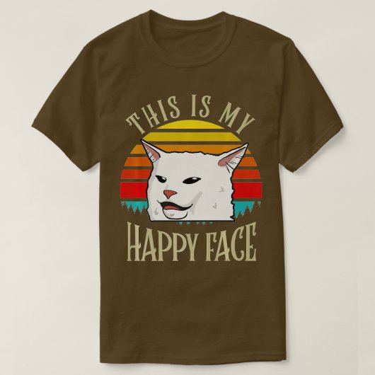 T-shirt C'Est Mon Joyeux Visage Smudge The Cat Premium (Design devant)