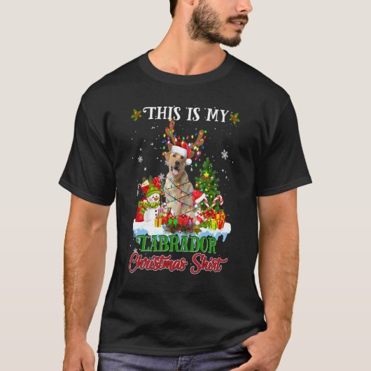 T-shirt C'Est Mon Labrador Noël Drôle Père Noël Xmas Tr (Devant)
