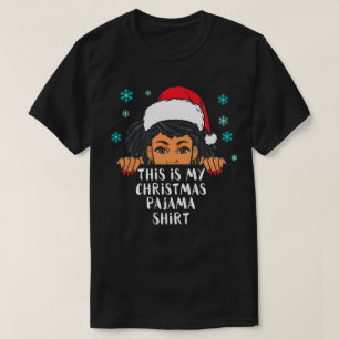 T-shirt C'est mon laide de Noël chandail noir fille de la 