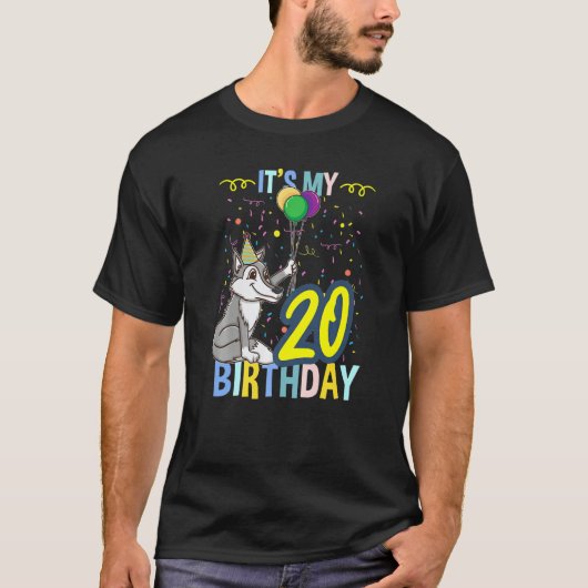 T-shirt C'est mon loup de 20 ans (Devant)