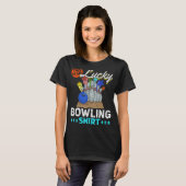 T-shirt C'Est Mon Lucky Bowling Pins Bowler Bow (Devant entier)