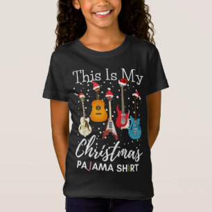 T-Shirt C'Est Mon Noël Pyjama Guitare Musique Guitariste