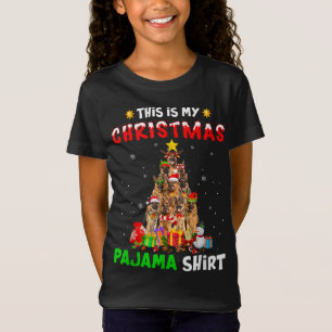 T-Shirt C'Est Mon Pajama Allemand Berger Chien De Noël Xm