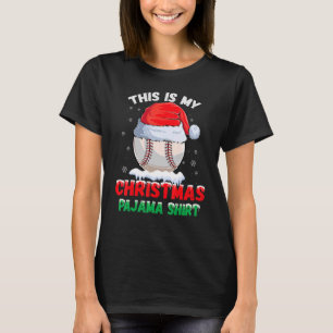 T-shirt C'Est Mon Pajama De Noël Baseball Santa Hat Boy