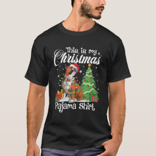 T-shirt C'Est Mon Pajama De Noël Drôle Chien À Balle Angla