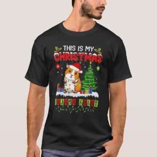 T-shirt C'Est Mon Pajama De Noël Drôle Guinée Pig Père Noë