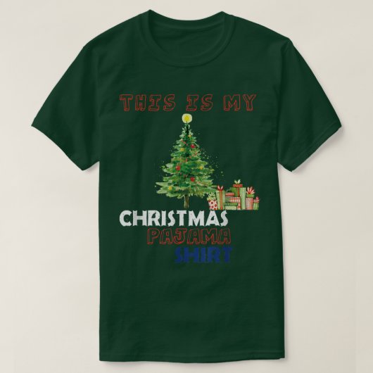 T-shirt C'Est Mon Pajama De Noël Neige Arbre De Noël (Design devant)