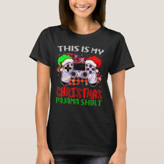T-shirt C'Est Mon Pajama De Noël Vidéo Du Gamer De Santa H
