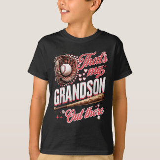 T-shirt C'Est Mon Petit-Fils Là-Bas De Baseball Grand-Mère