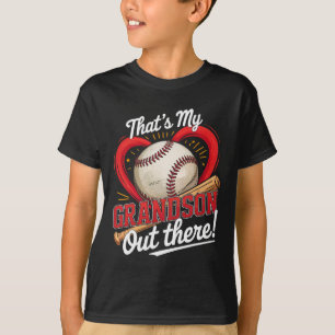 T-shirt C'Est Mon Petit-Fils Là-Bas De Baseball Grand-Mère