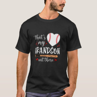 T-shirt C'est mon petit-fils là-bas de baseball papillon