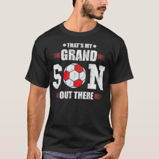 T-shirt C'Est Mon Petit-Fils Là-Bas Fan De Football Grandp